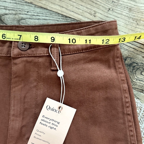 🏵️NWT - QUINCE ORGANIC STRETCH COTTON TWILL WIDE-LED CROP PANTS🏵️ - Picture 6 of 15